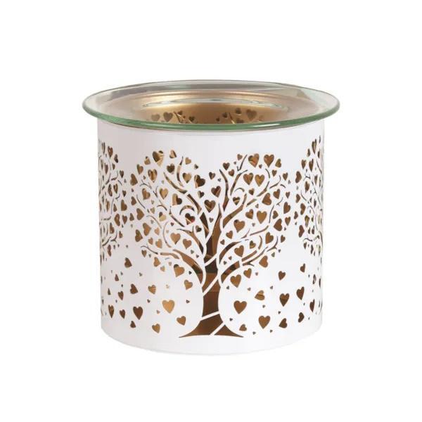 Aroma 3-in-1 white heart tree wax melt burner (British brand)