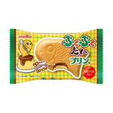 Meito Pukupuku Tai fish-shaped pudding wafer (British brand)