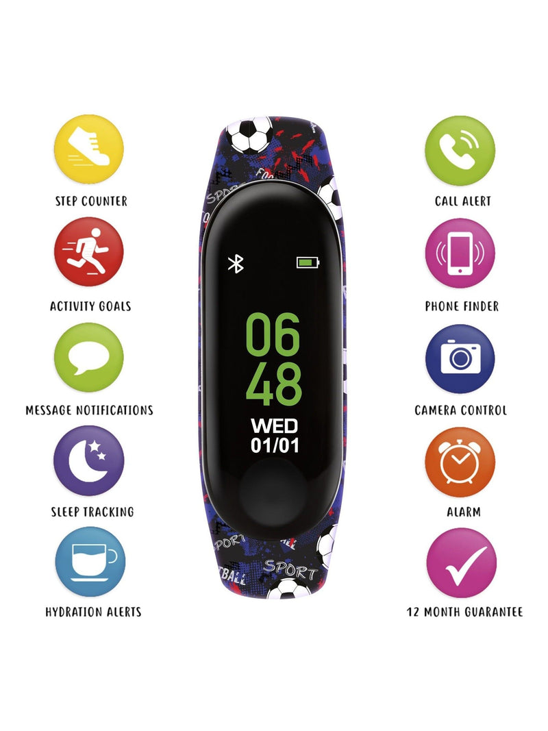 Peers Hardy Tikkers football smart watch black silicone strap, UK version
