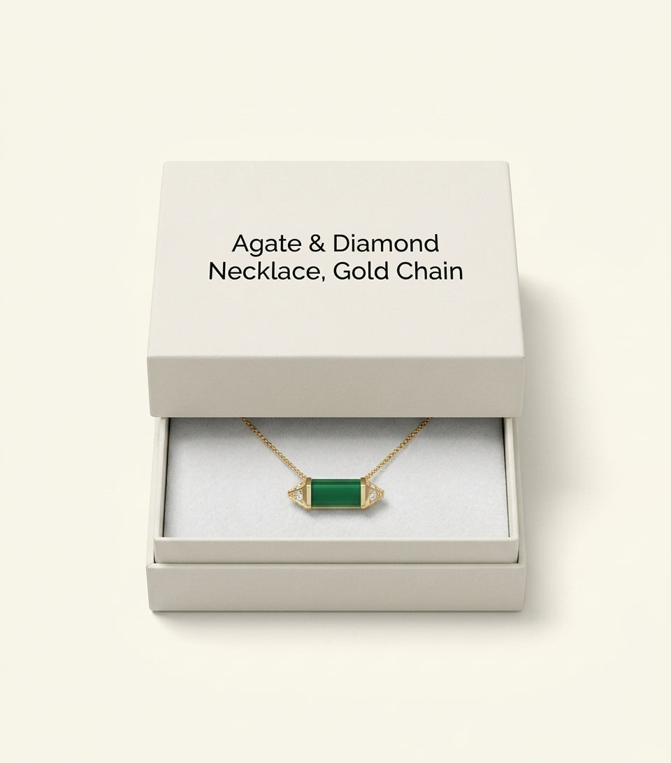 Cartier Berlingots necklace malachite yellow gold (British brand)