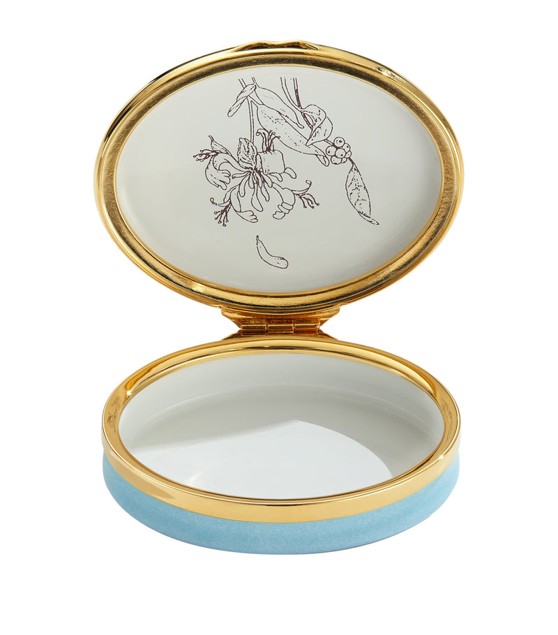 Halcyon Days enamel box with 'The Best Is Yet To Come' message, UK version