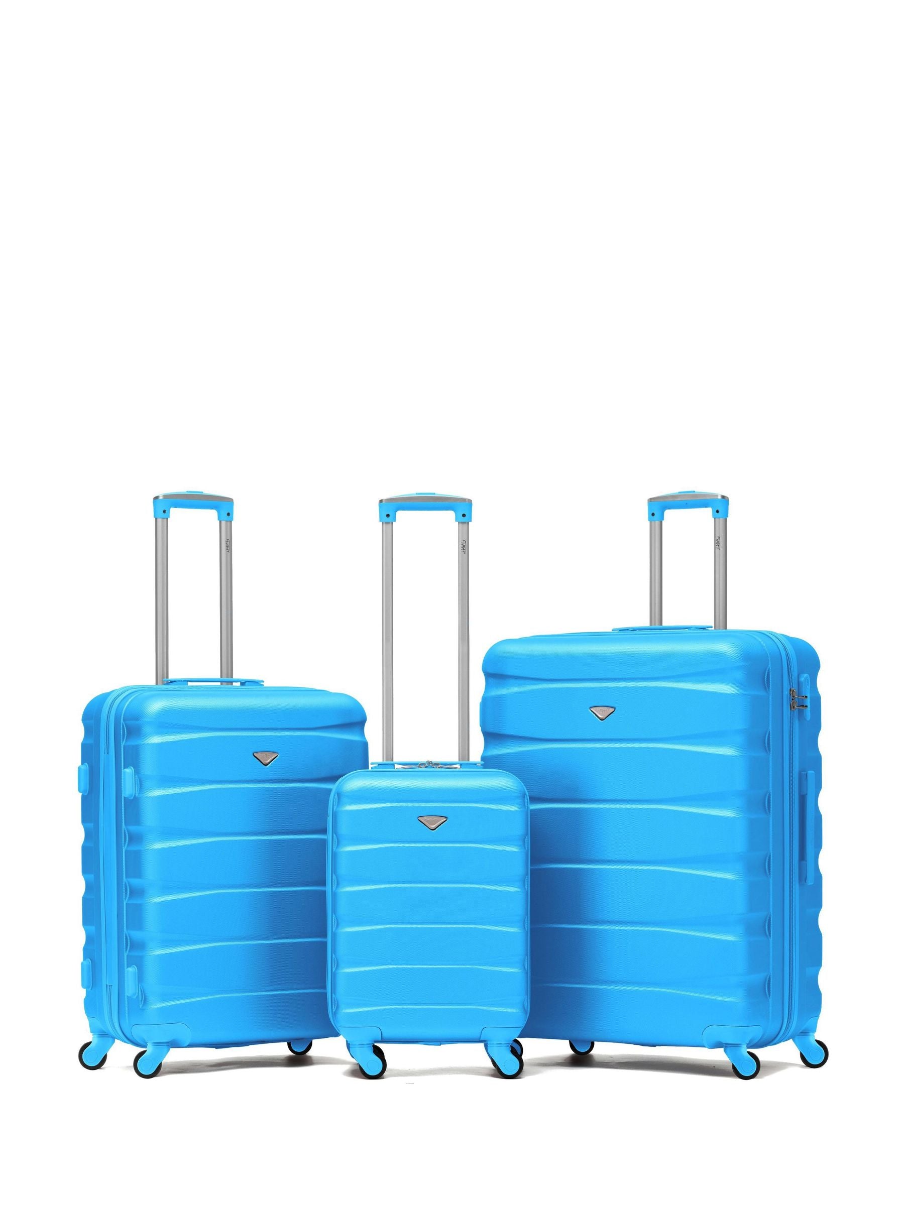 Flight Knight Orange/Black Hardcase Suitcase Set - 3 Piece (Cabin, Medium, Large)
