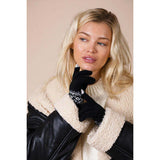 SVNX Christmas Print Gloves in Black - British product