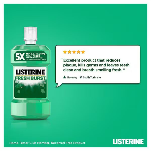 Listerine Freshburst Anti-Bacterial Mouthwash 500ml, UK version