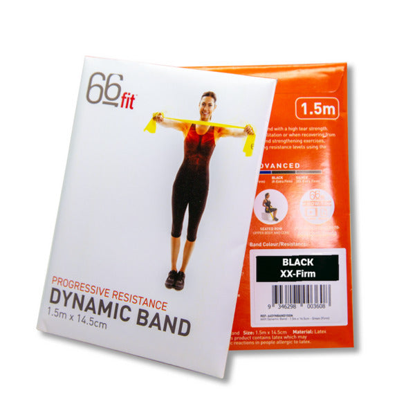 66fit Dynamic Resistance Bands - 1.5m GOODS Superdrug Black  