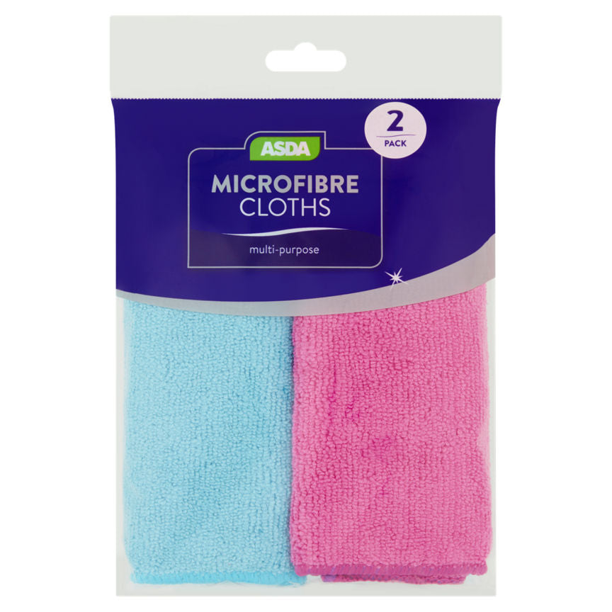 ASDA Multi - Purpose Microfibre Cleaning Cloths Accessories & Cleaning ASDA   