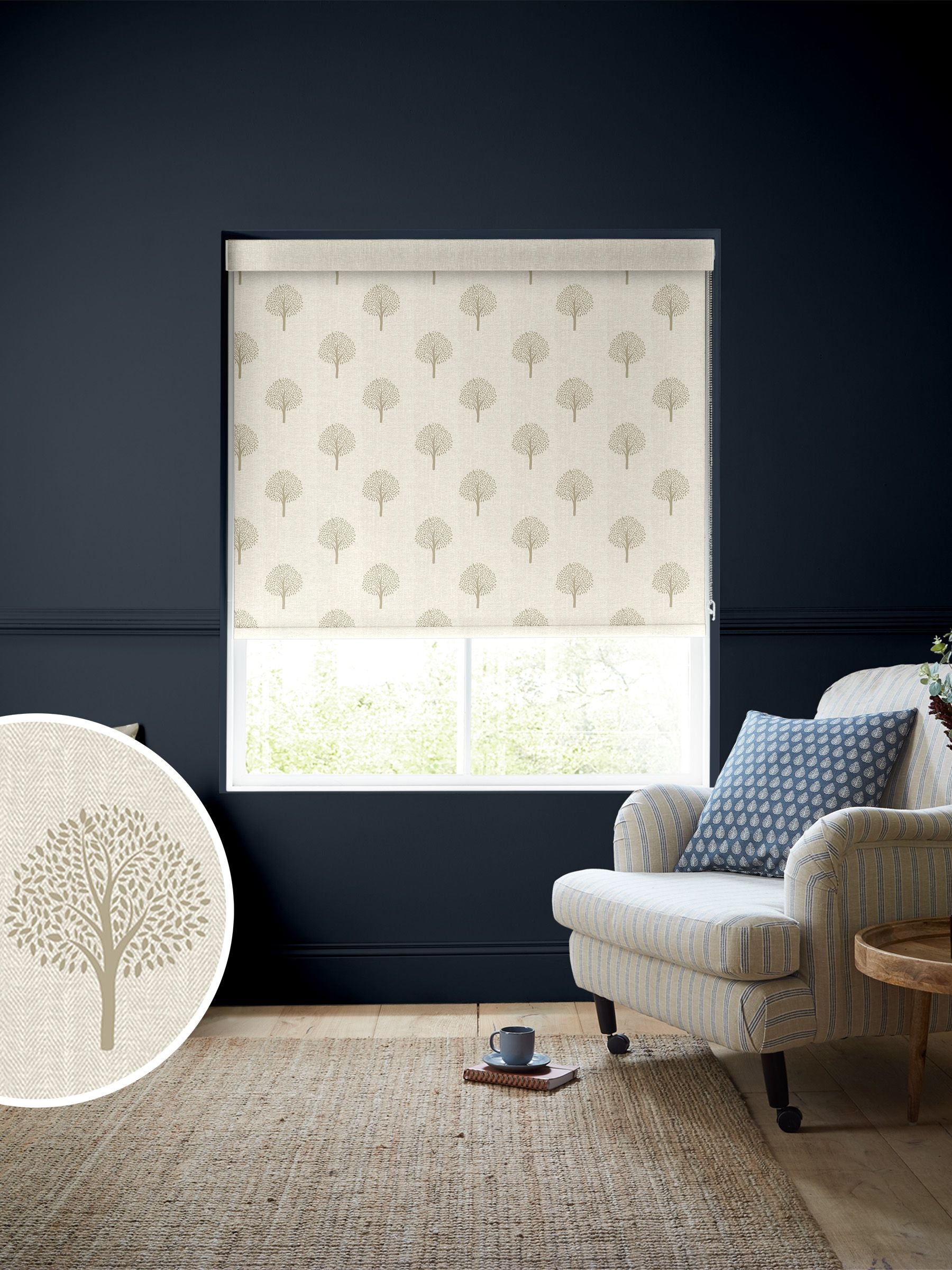 Emily Bond Natural Yew Tree Made to Measure Roller Blinds