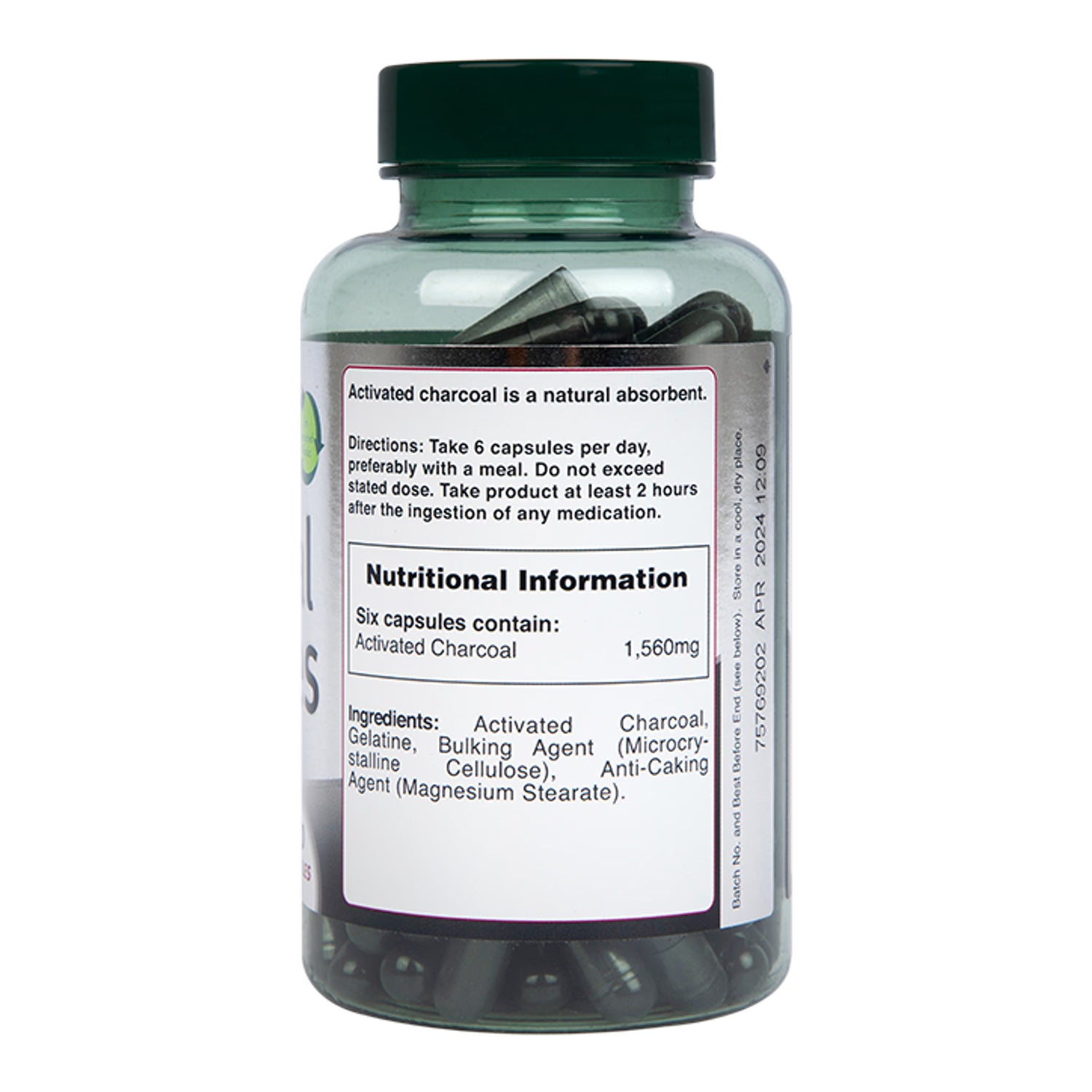 Holland Barrett Activated Charcoal Capsules 240, UK version