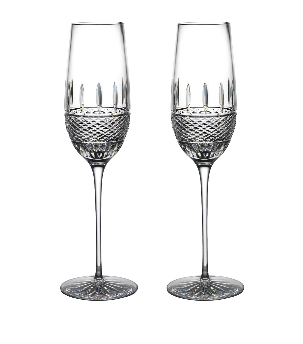 Waterford Irish lace pattern champagne flutes set of 2, 325ml (British brand)