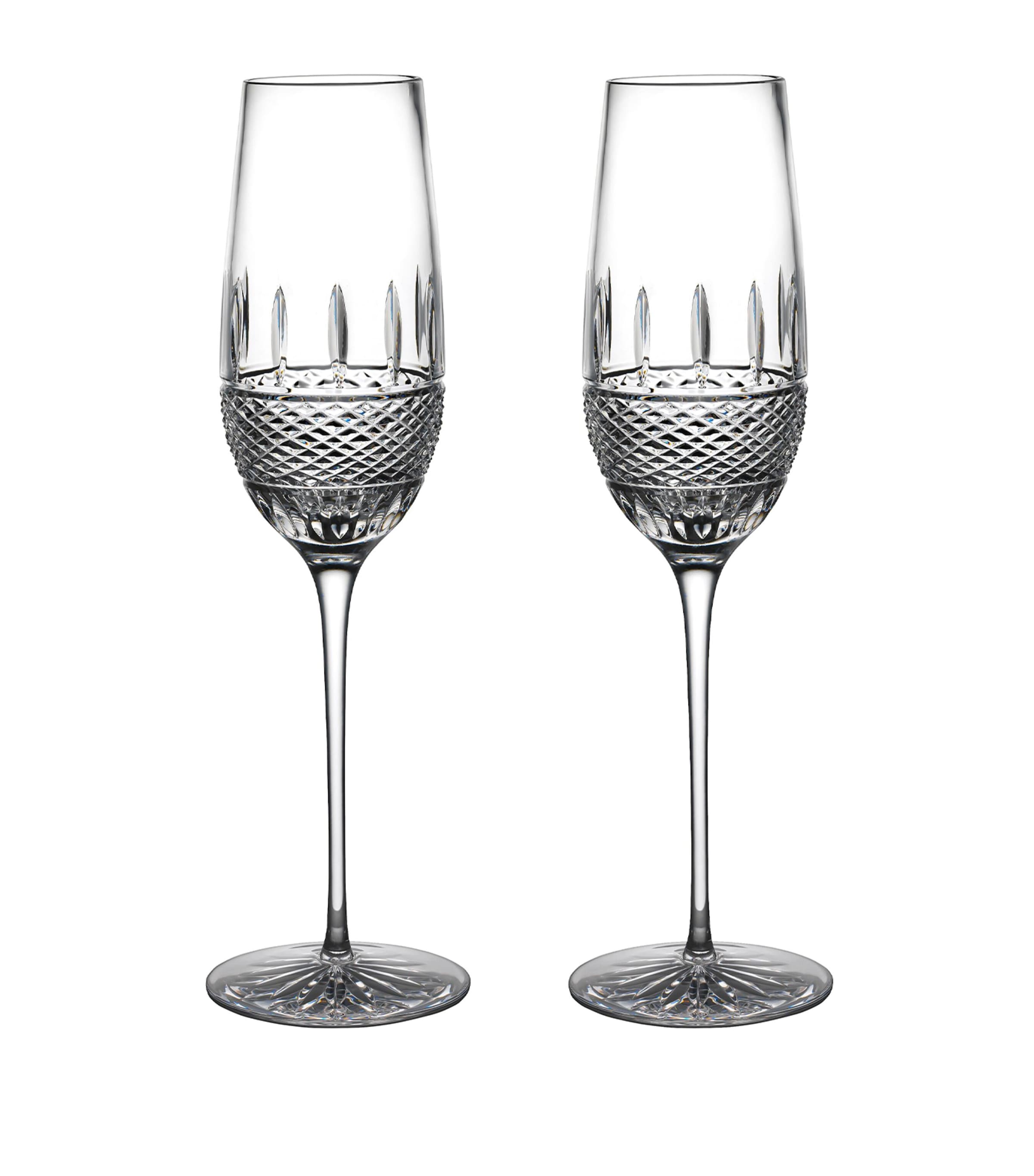 Waterford Irish lace pattern champagne flutes set of 2, 325ml (British brand)