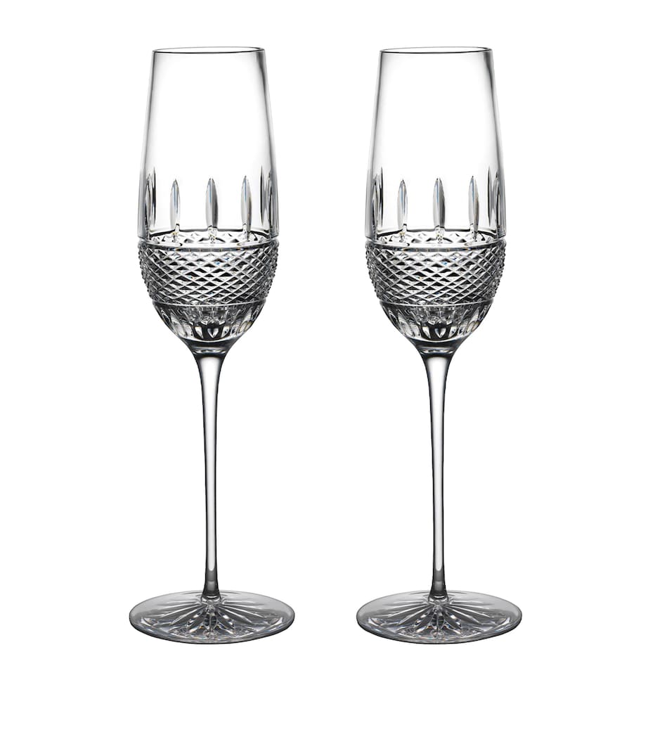 Waterford Irish lace pattern champagne flutes set of 2, 325ml (British brand)