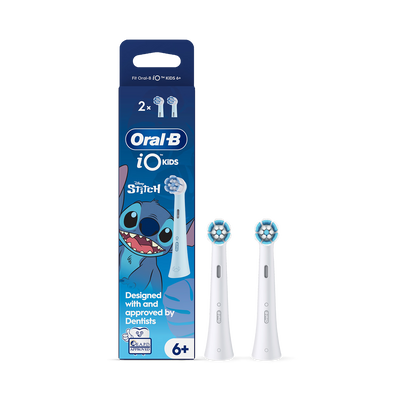 Holland & Barrett Oral-B iO Kids 6+ Disney Stitch Electric Toothbrush Head, 2 Count- Buy online at McGrocer