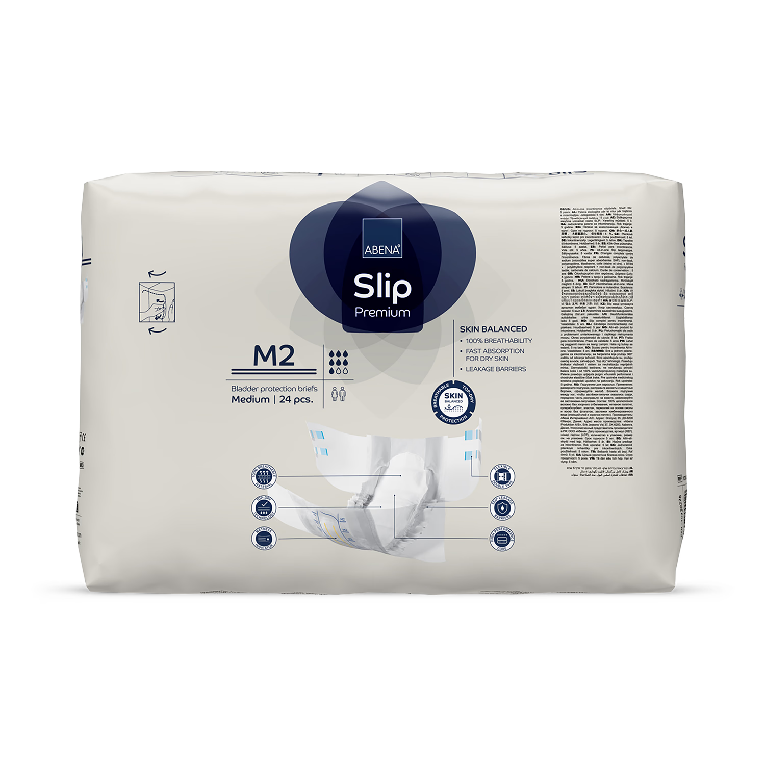 ABENA Slip Premium M2 incontinence briefs 24 pack (British brand)