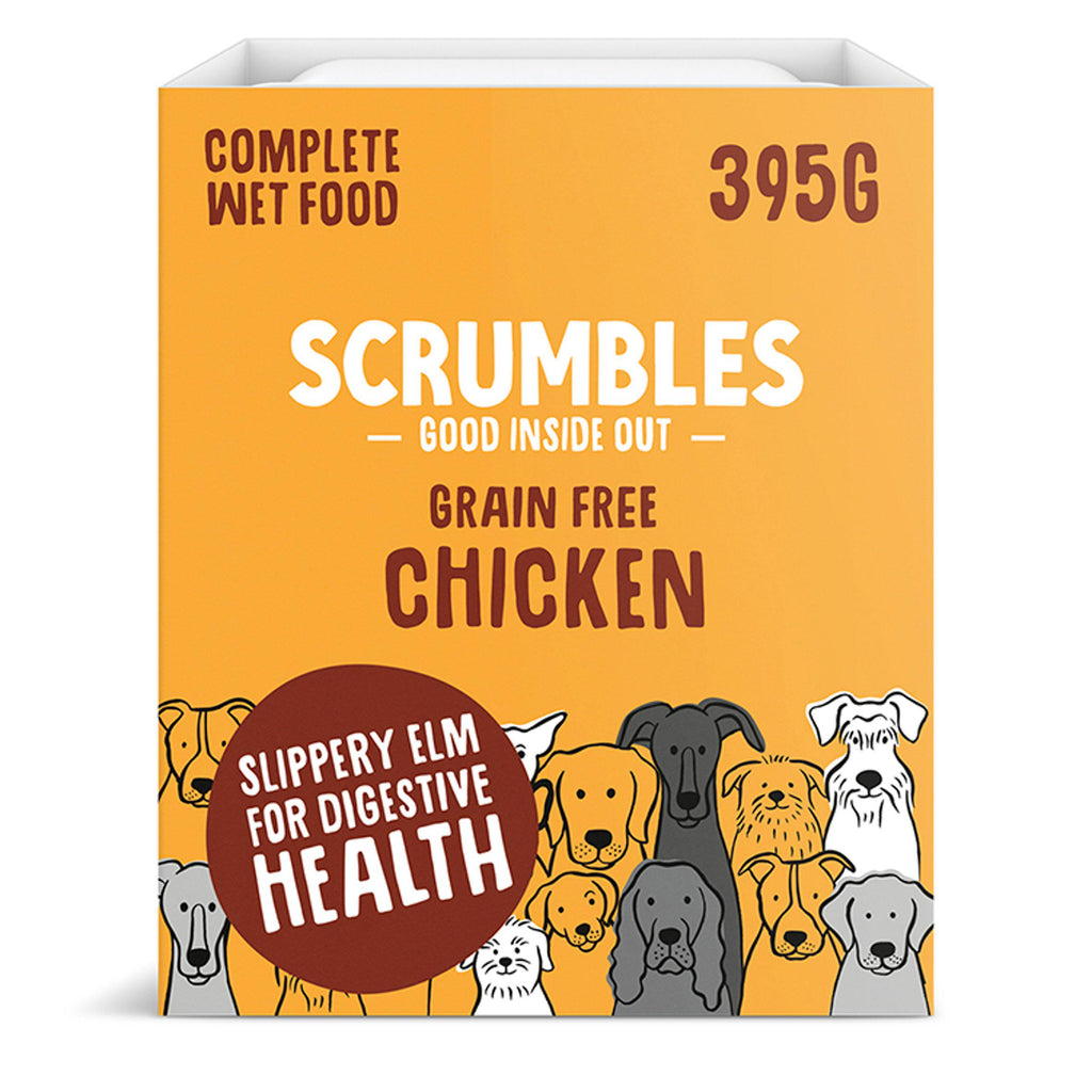 Scrumbles Chicken Wet Dog Food Tray 395g