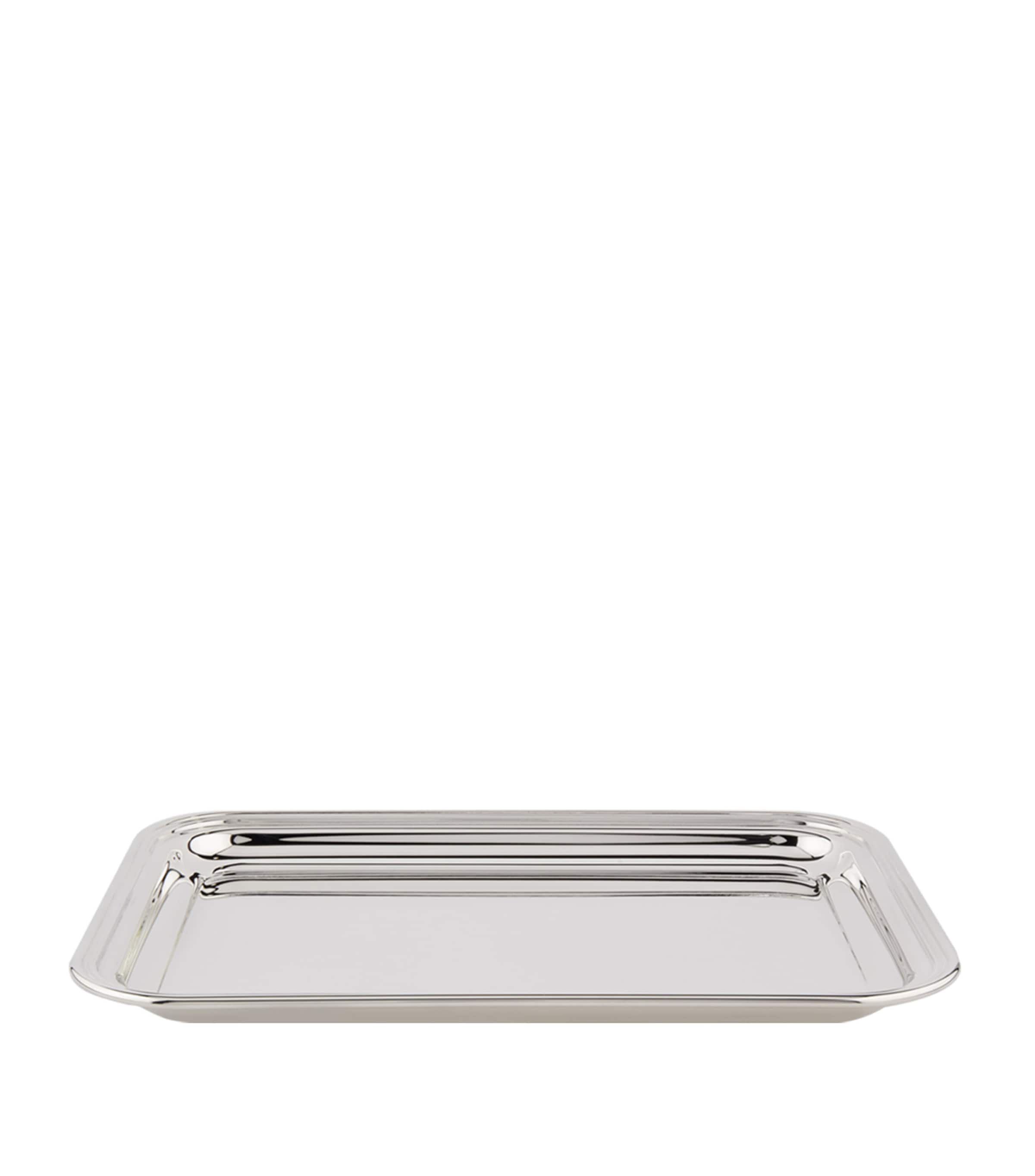 Greggio silver-plated Georgian rectangular tray 34cm x 26cm, UK version