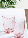 Pink heart tumbler glasses set of 2 (British brand)