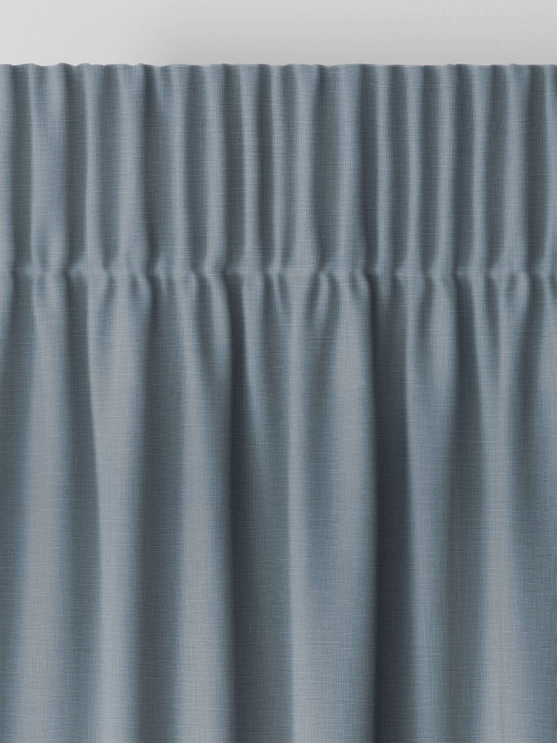 Blue Nikki made to measure cotton linen curtains, imported from the UK