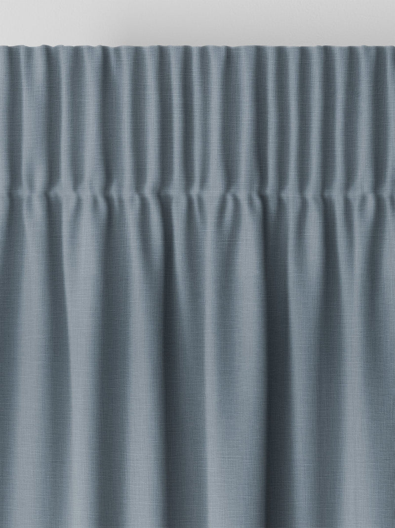 Blue Nikki made to measure cotton linen curtains, imported from the UK