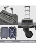Flight Knight charcoal suitcase set of 2, imported from the UK