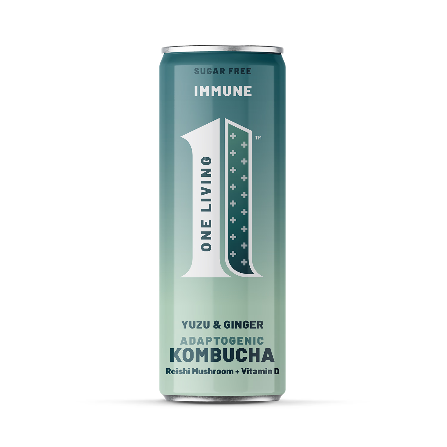 One Living Immune Yuzu & Ginger Kombucha 250ml, imported from the UK