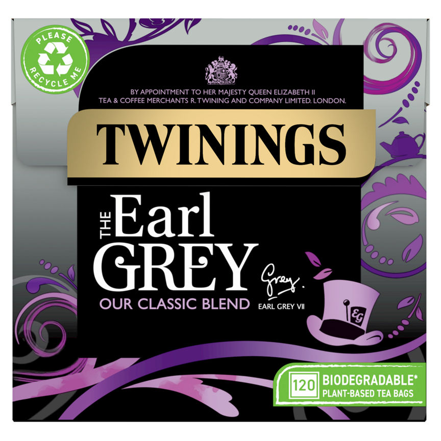 Twinings The Earl Grey 120 Plant-Based Tea Bags 300g GOODS ASDA   