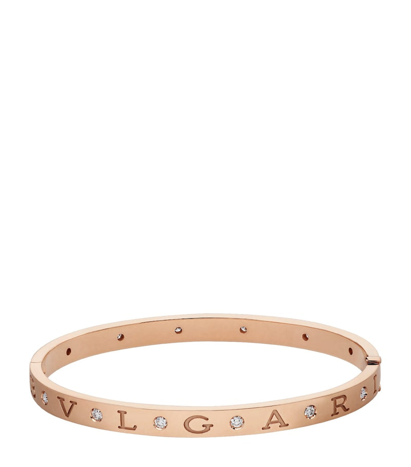 Bvlgari rose gold diamond bangle (British brand)