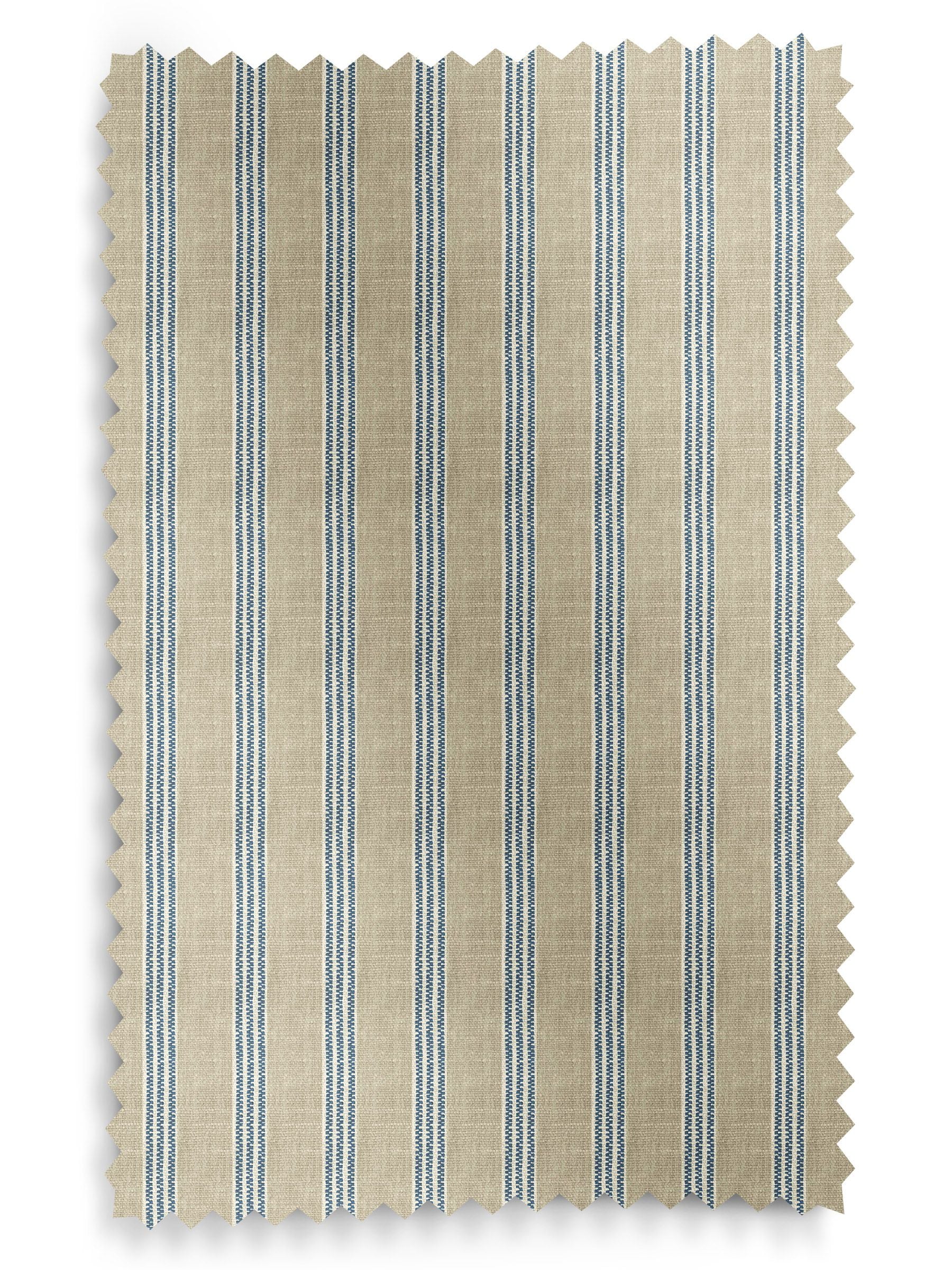 Emily Bond Indigo Blue George Stripe Roman blind, UK version
