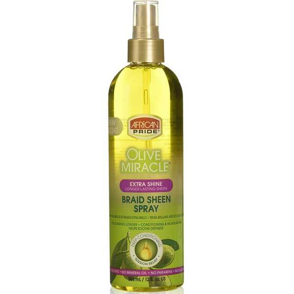 African Pride Braid Sheen Extra Shine Spray - British product