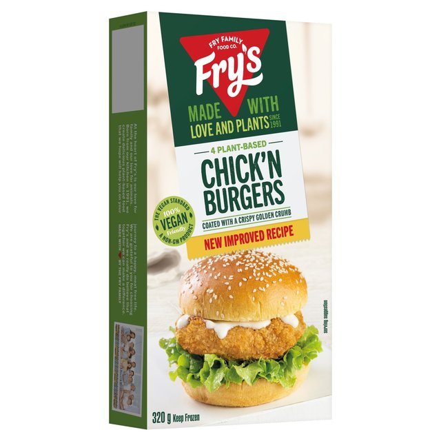 Fry's Chicken-Style Burgers Frozen   320g GOODS M&S   