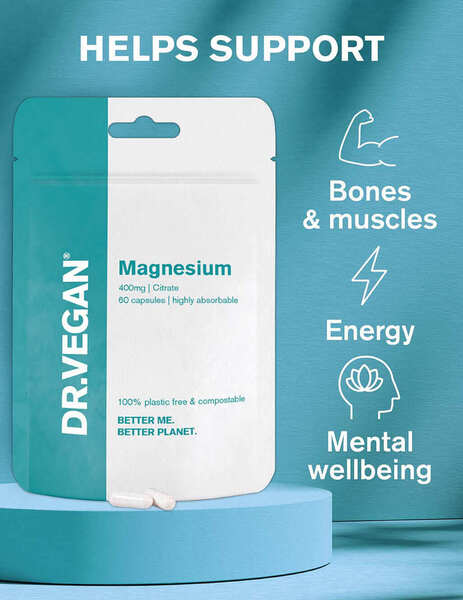 DR.VEGAN magnesium supplement capsules - British product