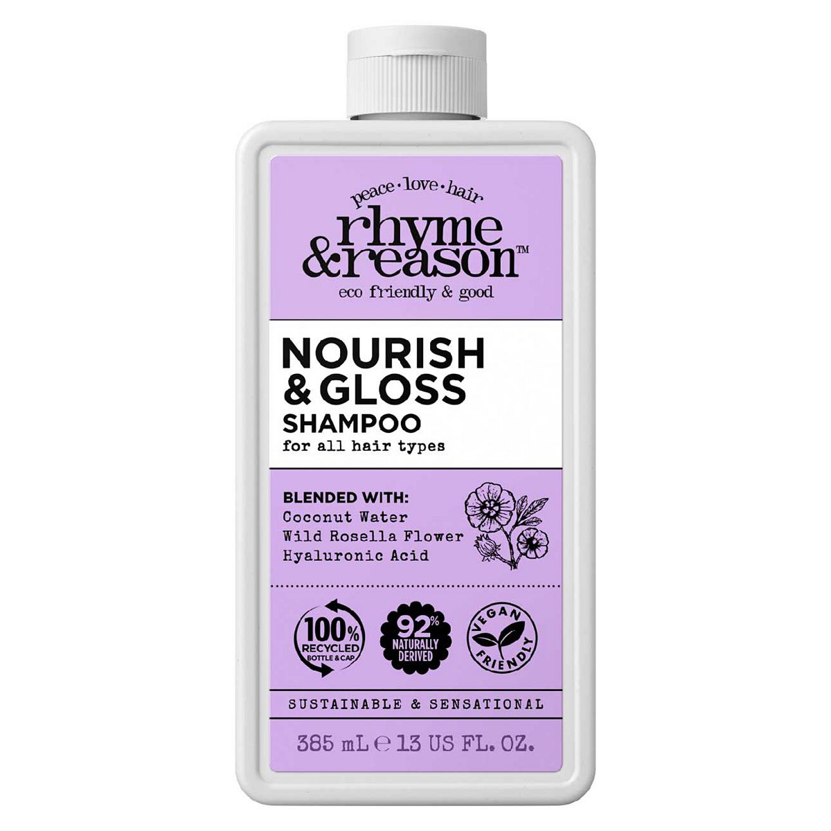 Rhyme & Reason Nourish & Gloss Shampoo 385ml shampoo & conditioners Boots   