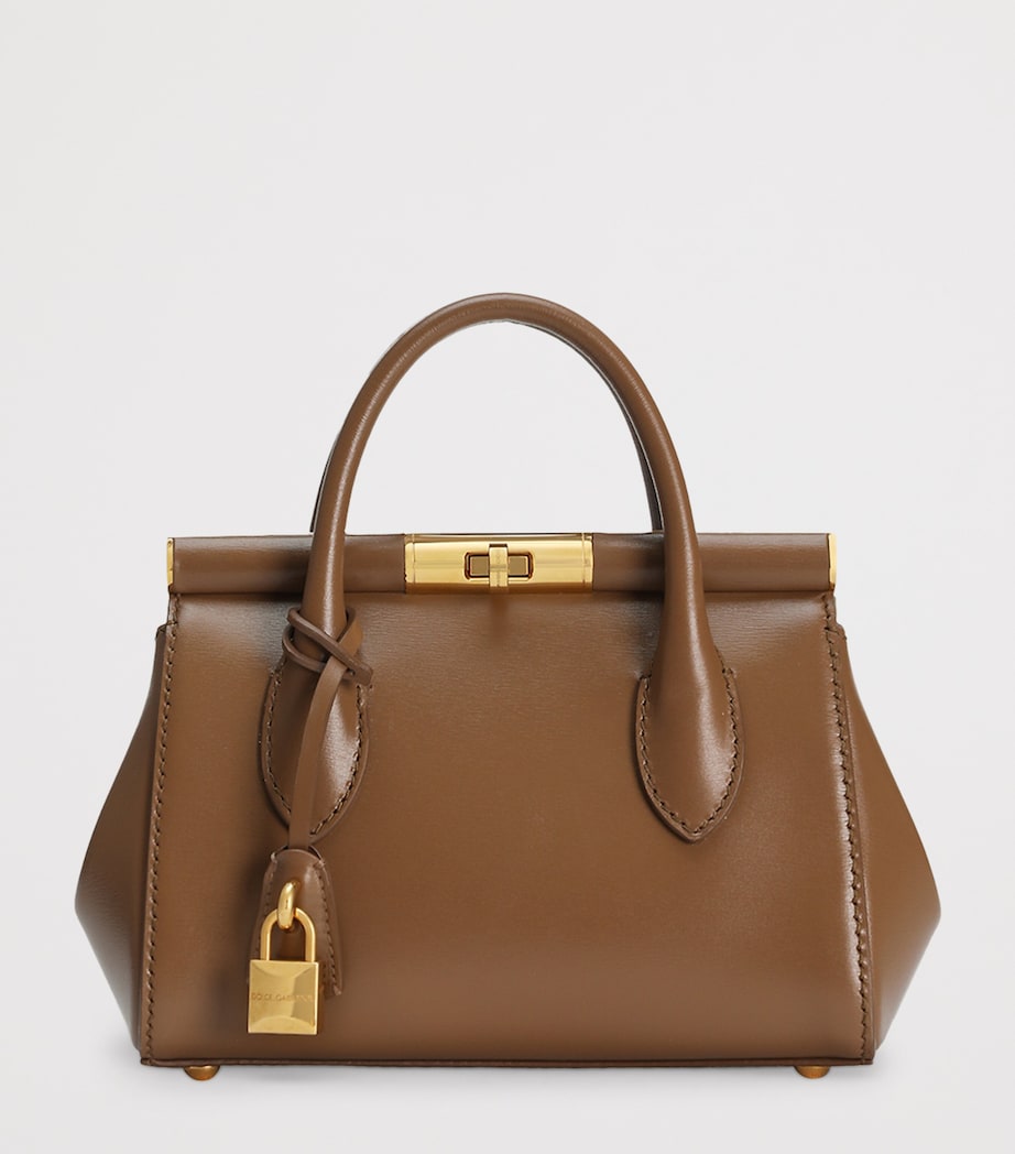 Dolce&Gabbana Marlene top-handle bag calf leather gold-tone hardware - British product