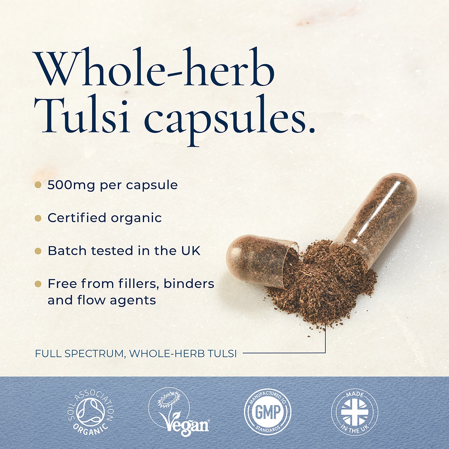 Ayurvediq organic holy basil capsules 60 count - British product