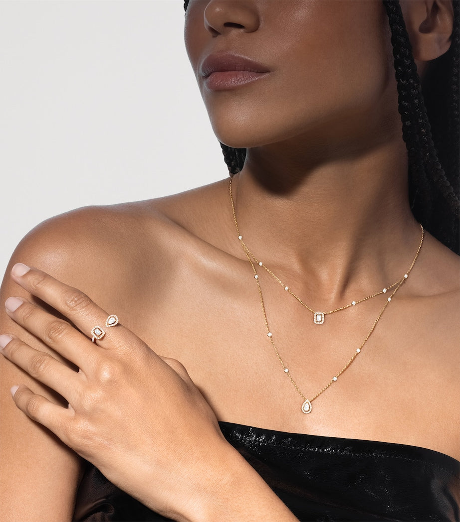 Messika My Twin necklace yellow gold diamonds 0.76ct - British product