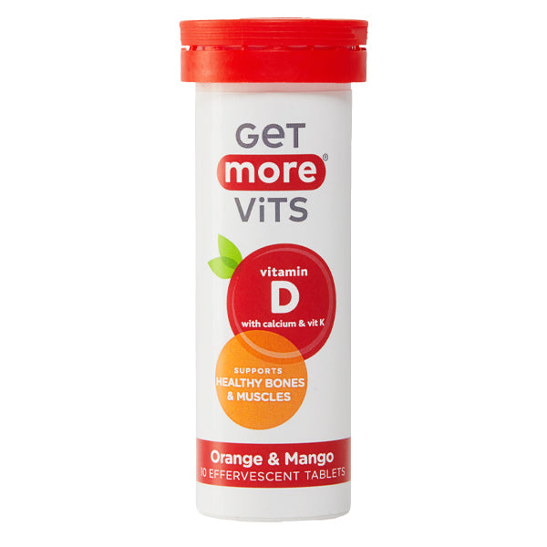 Get More Vits Vitamin D3 Orange & Mango Effervescent Tablets