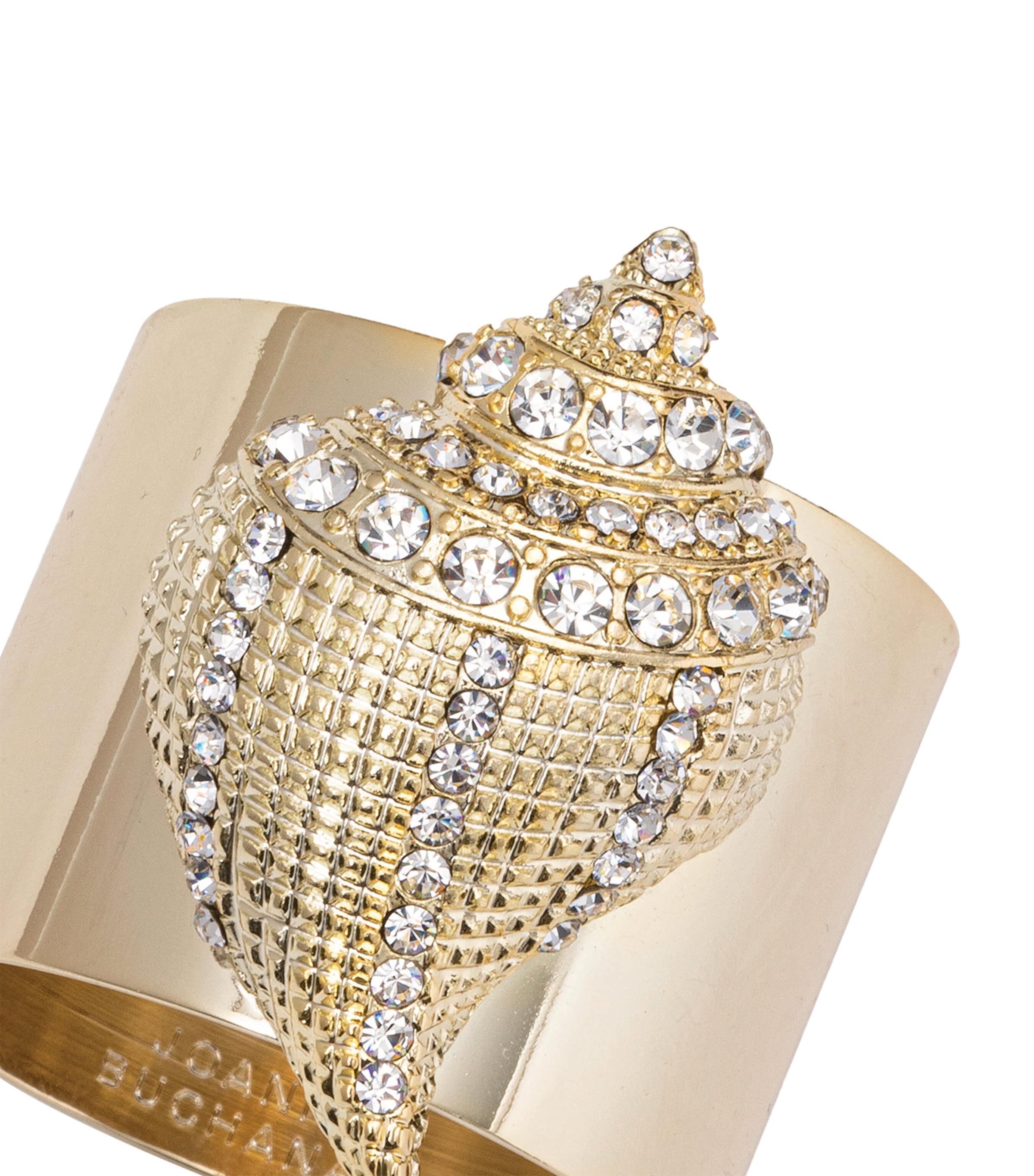 Joanna Buchanan shell-adorned napkin rings set of 2, UK version