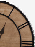 Bronx natural black wooden wall clock 60cm diameter, imported from the UK