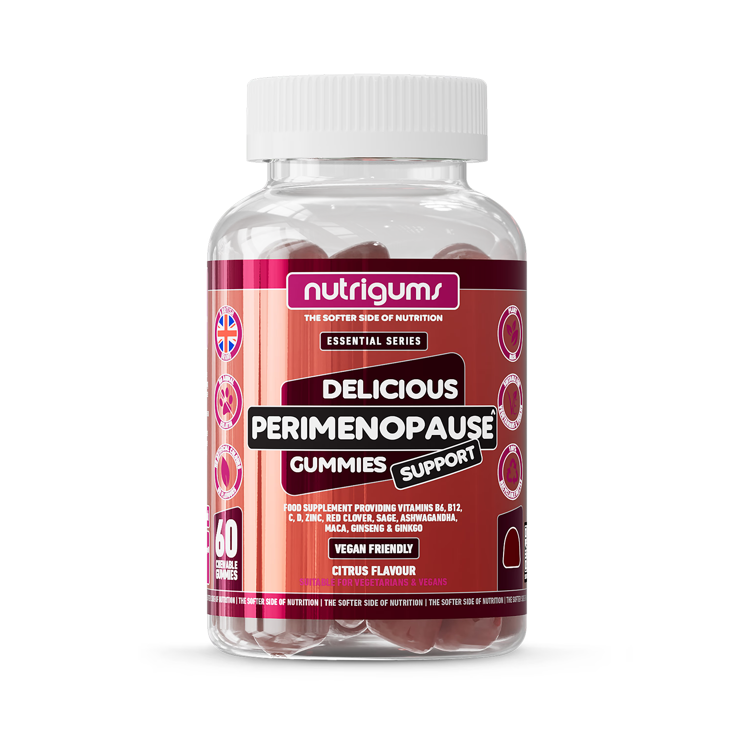 Nutrigums perimenopause support gummies 60 count (British brand)