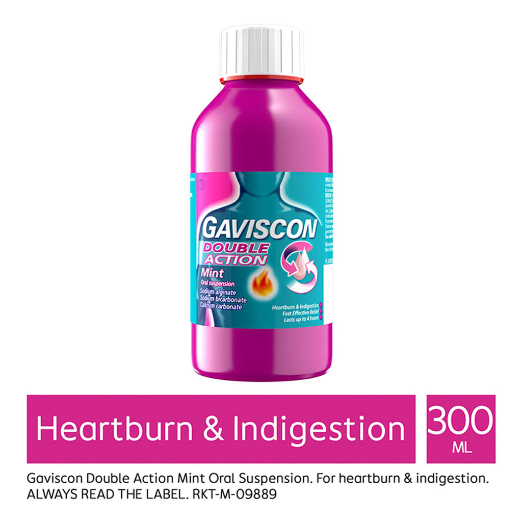 Gaviscon Double Action Heartburn & Indigestion Liquid Mint Flavour 300ml