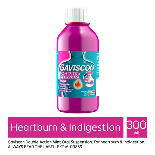 Gaviscon Double Action Heartburn & Indigestion Liquid Mint Flavour 300ml GOODS Sainsburys   