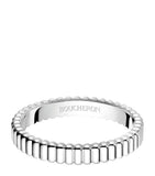 Boucheron white gold grosgrain wedding band, imported from the UK