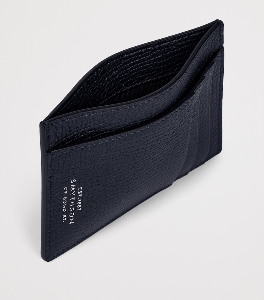 Smythson Ludlow calfskin card holder with silver-tone foil, imported from the UK