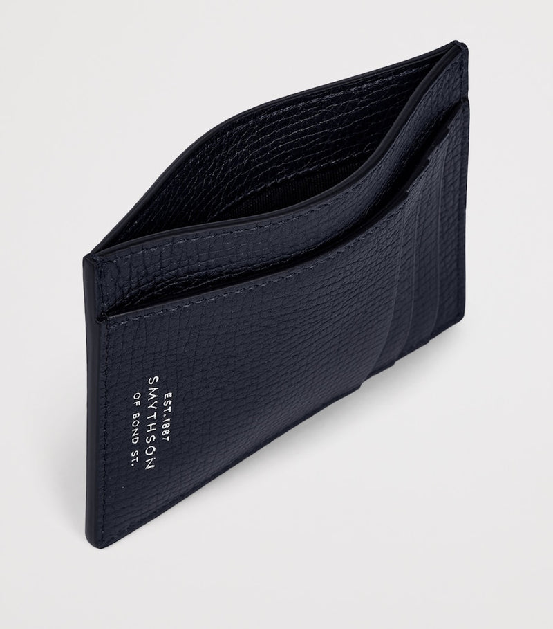Smythson Ludlow calfskin card holder with silver-tone foil, imported from the UK