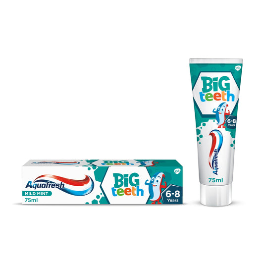 Aquafresh Toothpaste Big Teeth 6-8 Years 75ml Age 6+ Sainsburys   