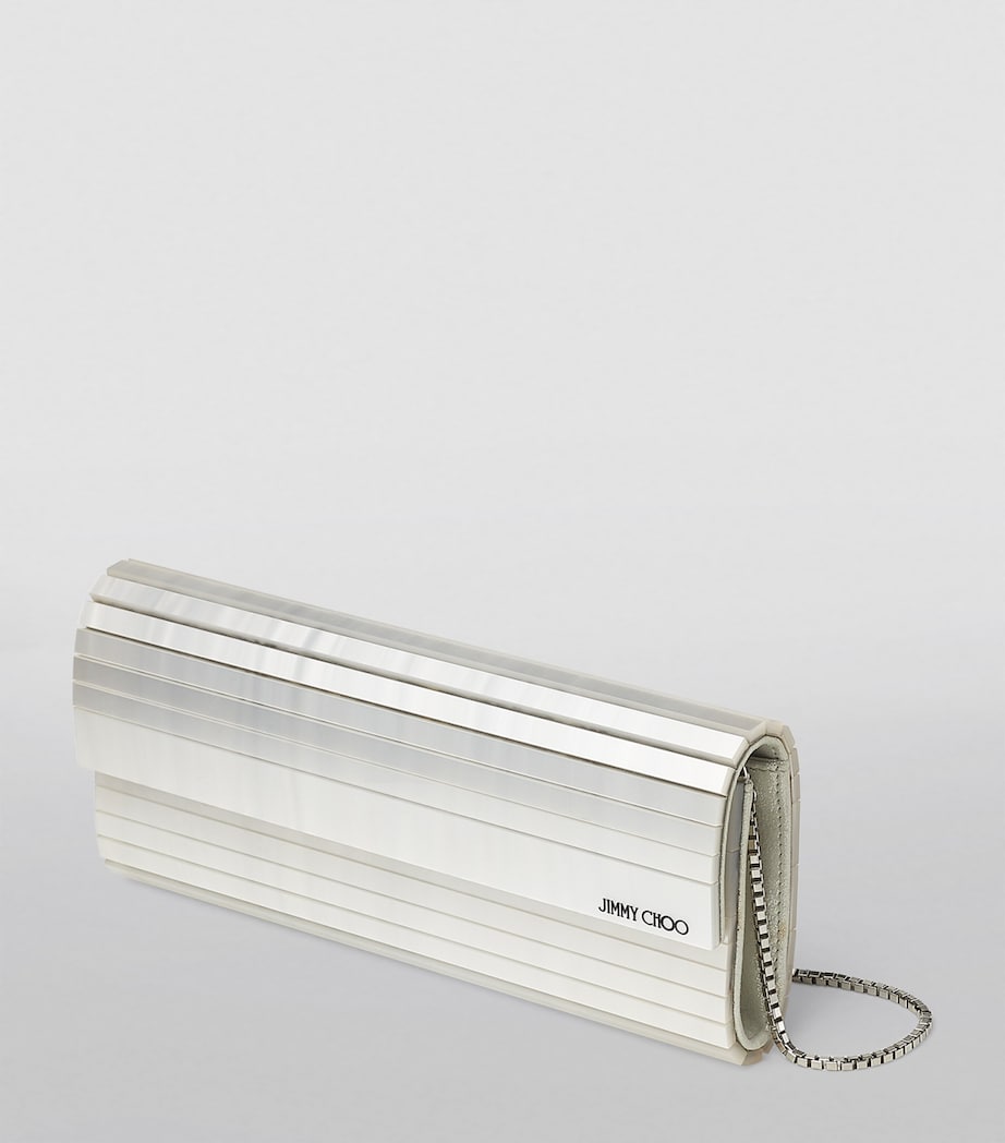 Jimmy Choo mother-of-pearl Sweetie clutch bag, imported from the UK