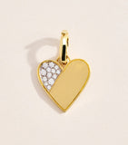 Jade Trau Mini Gelbgold Diamant Herz Charm, UK-Version