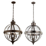 Feiss Adams 4 light pendant chandelier in 2 finishes - British product