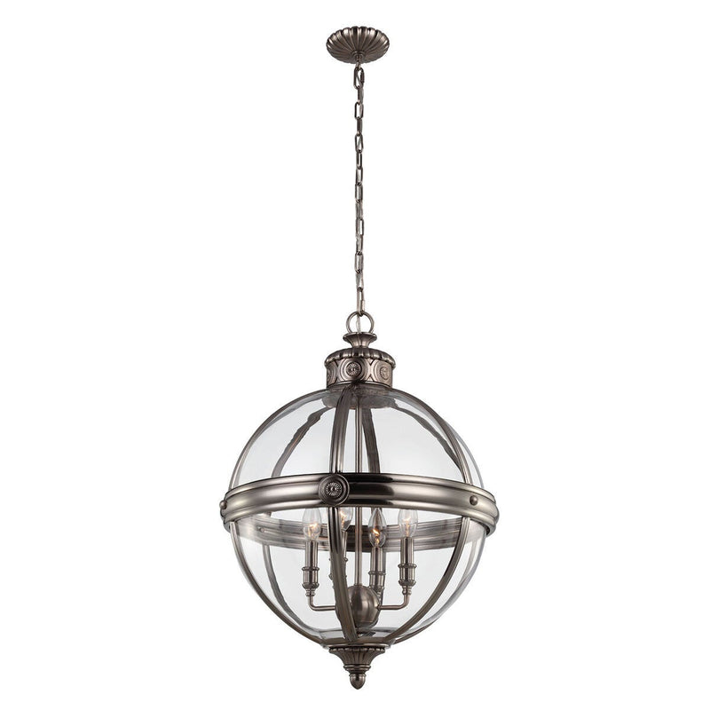 Feiss Adams 4 light pendant chandelier in 2 finishes - British product