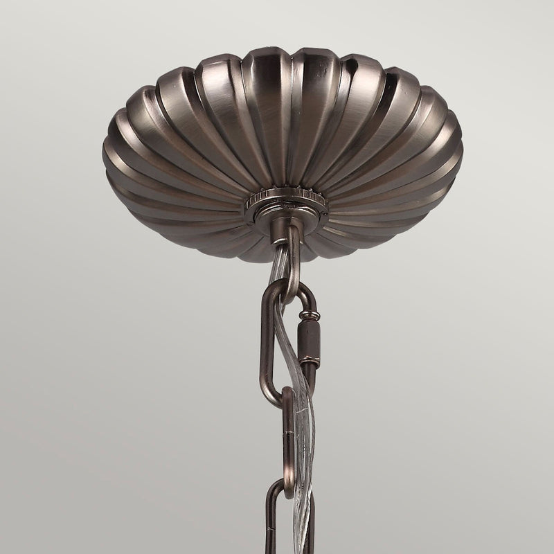 Feiss Adams 4 light pendant chandelier in 2 finishes - British product