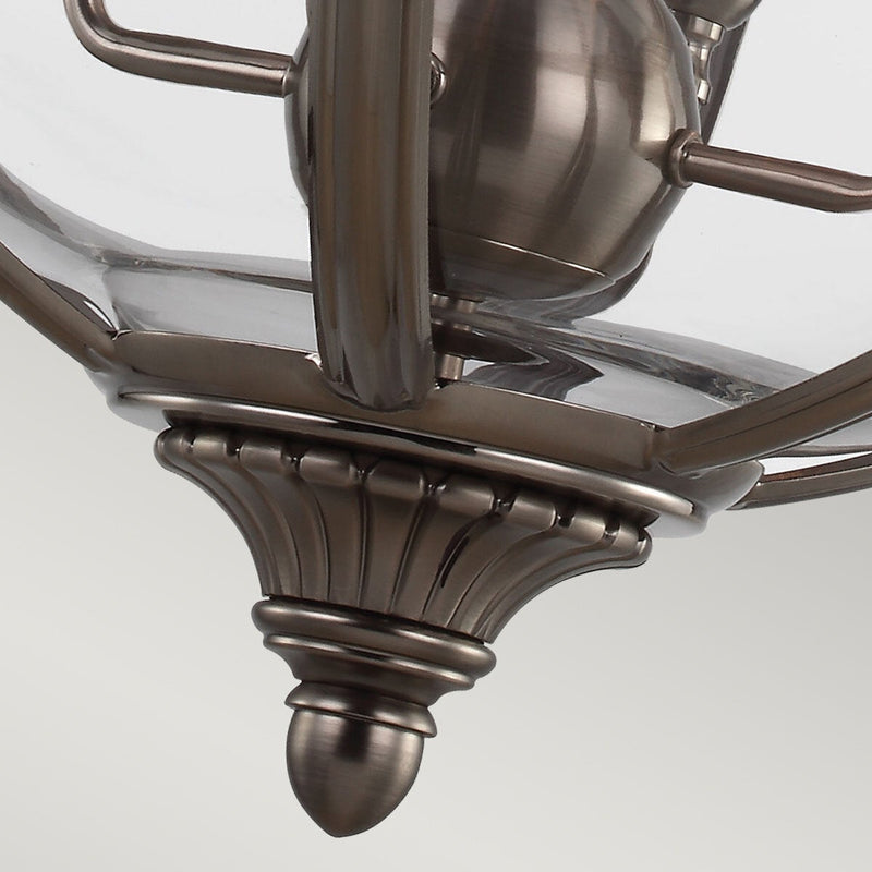 Feiss Adams 4 light pendant chandelier in 2 finishes - British product